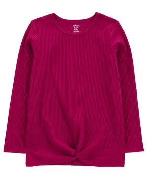 Blusa Manga Larga Nudo Al Frente Punto Elástico Carter's