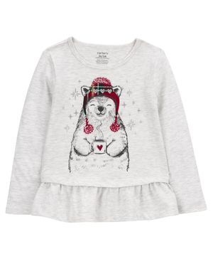 Blusa Tipo Peplum, Oso Polar Carter's