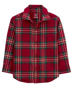 Camisa De Botones, Sarga A Cuadros Carter's