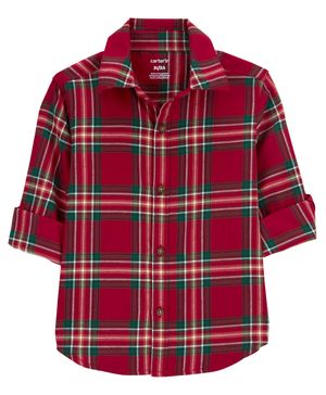 Camisa De Botones, Sarga A Cuadros Carter's