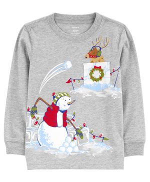 Camiseta Bordada Gráfico De Bolas De Nieve Para Bebé Carter's