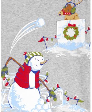 Camiseta Bordada Gráfico De Bolas De Nieve Para Bebé Carter's
