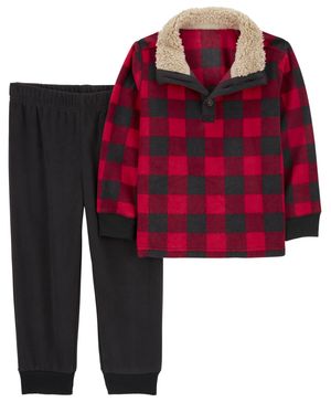 Conjunto 2 Piezas Sudadera A Cuadros Y Pantalón Polar Carter's
