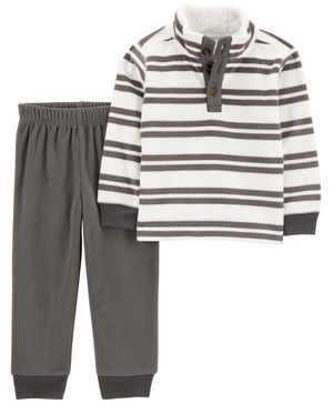 Conjunto 2 Piezas, Sudadera A Rayas De Tela Polar Y Pantalón Carter's