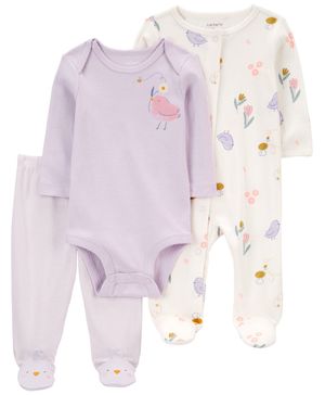 Conjunto De 3 Mamelucos De Pájaro Carter's
