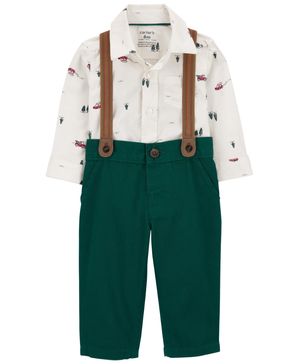 Conjunto De 3 Piezas Pañalero Y Pantalón, Navideño Carter's