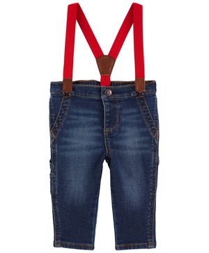 Jeans De Mezclilla Con Tirantes Oshkosh B'Gosh