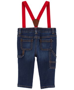 Jeans De Mezclilla Con Tirantes Oshkosh B'Gosh