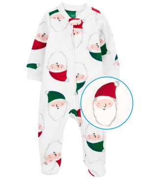 Mameluco De Tela Polar Con Cierre De Santa Claus Carter's