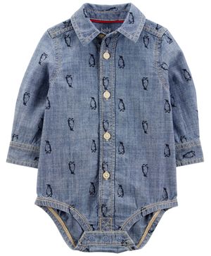 Pañalero De Pingüinos Con Botones Al Frente Oshkosh B'Gosh