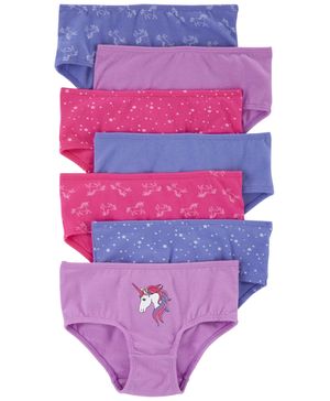 Paquete De 7 Calzones De Algodón Elástico De Unicornio Carter's
