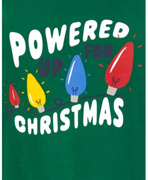 Pijama De 2 Piezas De Algodón Y Velboa Con Luces De Navidad Carter's