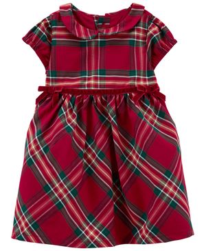 Vestido De Fiesta De Satén A Cuadros Carter's