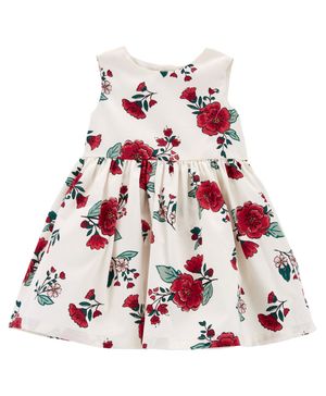 Vestido De Fiesta De Satén Floral Carter's