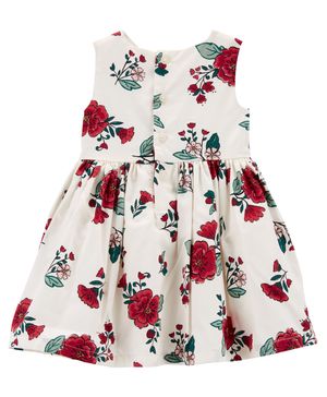Vestido De Fiesta De Satén Floral Carter's