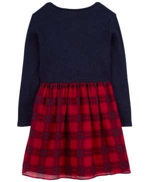 Vestido De Manga Larga A Cuadros Oshkosh B'Gosh