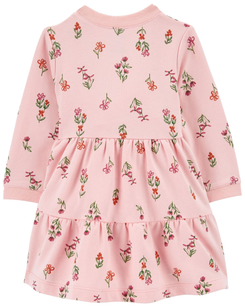 Vestido Tela Polar con Estampado Floral Rosa 1R546310 |Carter's