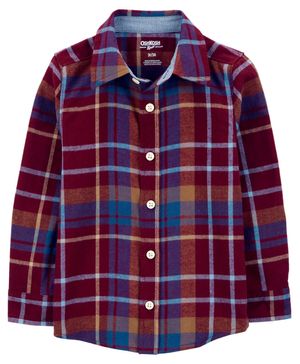 Camisa Con Botones De Tejido Espiga A Cuadros Oshkosh B'Gosh