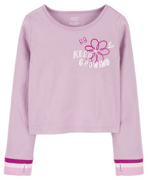 Camiseta Manga Larga Floral Sigue Creciendo Carter's