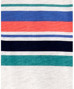Camiseta Tipo Henley A Rayas Carter's