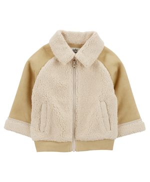Chamarra De Tela Polar Bloques De Color Marrón Oshkosh B'Gosh