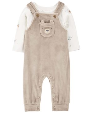 Conjunto 2 Piezas Playera Manga Larga Y Overol Oso Carter's