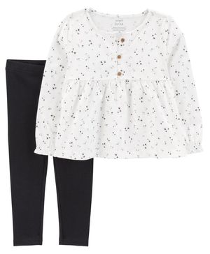 Conjunto De 2 Piezas Blusa Floral Y Leggings Carter's