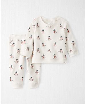 Conjunto De 2 Piezas De Punto Con Muñeco De Nieve Carter's Little Planet