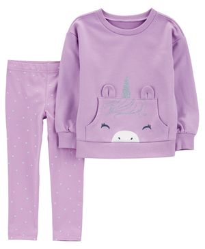 Conjunto De 2 Piezas De Sudadera Y Leggings Unicornio Carter's