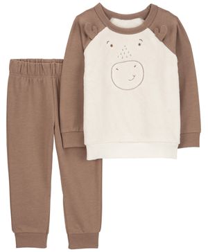 Conjunto De 2 Piezas Sudadera De Tela Polar Y Pantalón Alce Carter's