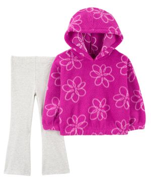 Conjunto De 2 Piezas Sudadera Polar Floral Y Leggings Carter's
