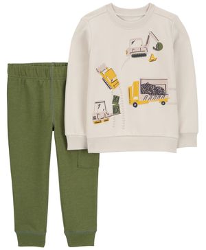 Conjunto De 2 Piezas Sudadera Y Jogger Construcción Carter's