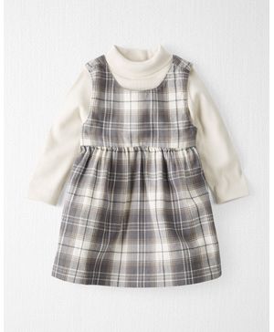 Conjunto De 2 Piezas Vestido De Algodón Orgánico A Cuadros Carter's Little Planet