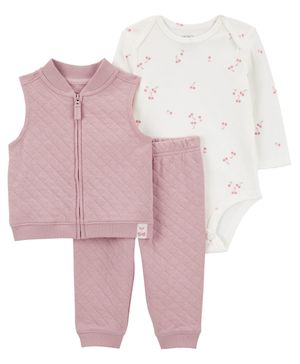 Conjunto De 3 Piezas Chalequito Acolchado Carter's