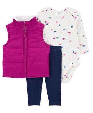 Conjunto De 3 Piezas Chalequito Carter's