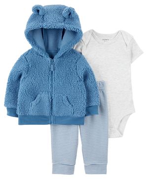 Conjunto De 3 Piezas Chamarra De Oso Carter's