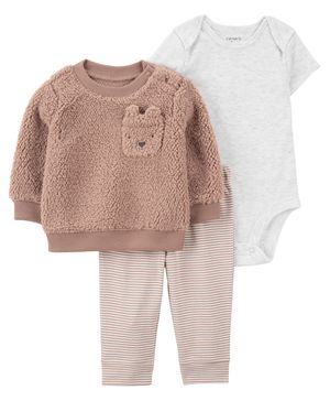 Conjunto De 3 Piezas Chamarrita De Sherpa Oso Carter's