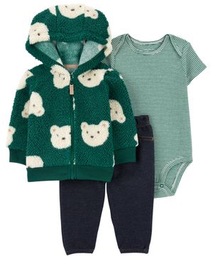 Conjunto De 3 Piezas Chamarrita De Sherpa Oso Carter's