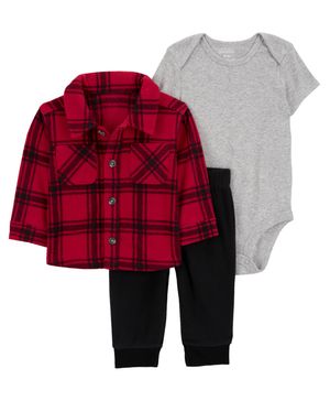 Conjunto De 3 Piezas Chamarrita De Tela Polar Carter's