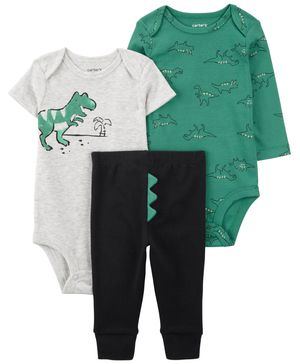 Conjunto De 3 Piezas Pañalero Y Pantalón De Dinosaurio Carter's