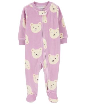 Mameluco De Tela Polar Con Pies Estampado De Oso Carter's