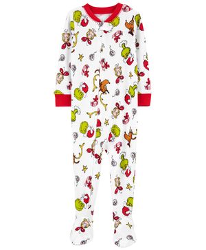Mameluco Navideño De Tela Polar De Algodón Con Pies Grinch Carter's