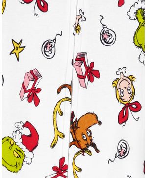 Mameluco Navideño De Tela Polar De Algodón Con Pies Grinch Carter's