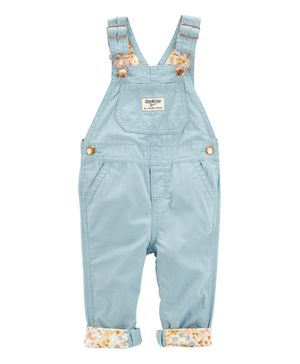 Overol De Lona Floral Verde Oshkosh B'Gosh