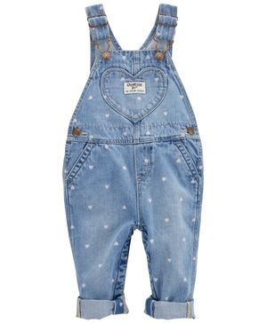 Overol De Mezclilla Elástica Estampado De Corazones Oshkosh B'Gosh