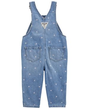 Overol De Mezclilla Elástica Estampado De Corazones Oshkosh B'Gosh