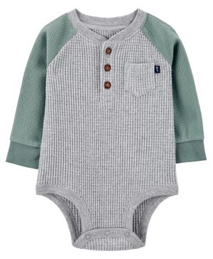 Pañalero De Manga Larga Termal Bloques De Colores Gris Oshkosh B'Gosh