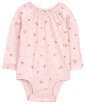 Pañalero De Punto Manga Larga Estampado Floral Color Rosa Oshkosh B'Gosh