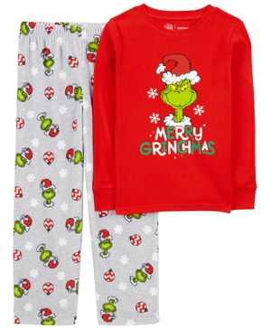 Pijama De 2 Piezas Pijamas Tela Polar Grinch De Navidad Carter's