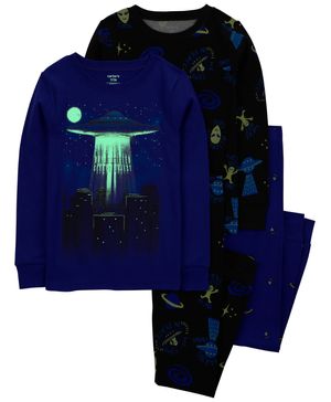 Pijama De 4 Piezas Space Alien De Algodón Ajustado Carter's